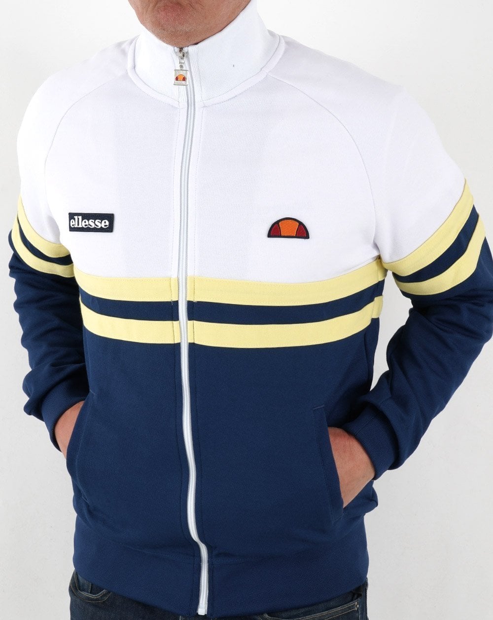 Ellesse Rimini Trainingsjacke Weiß/Blau/Gelb