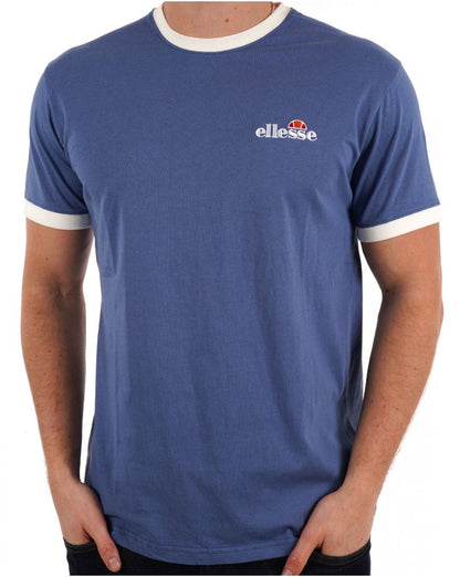 Ellesse – Ringer-T-Shirt, Hellmarineblau