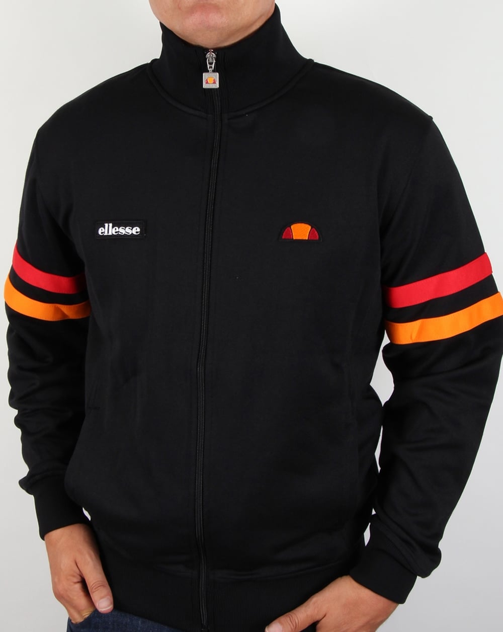 Ellesse Roma Trainingsjacke Schwarz/Rot/Orange