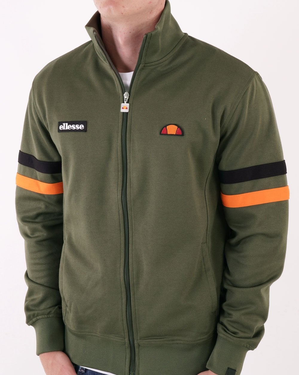 Ellesse Roma Trainingsjacke Khaki/Orange/Schwarz