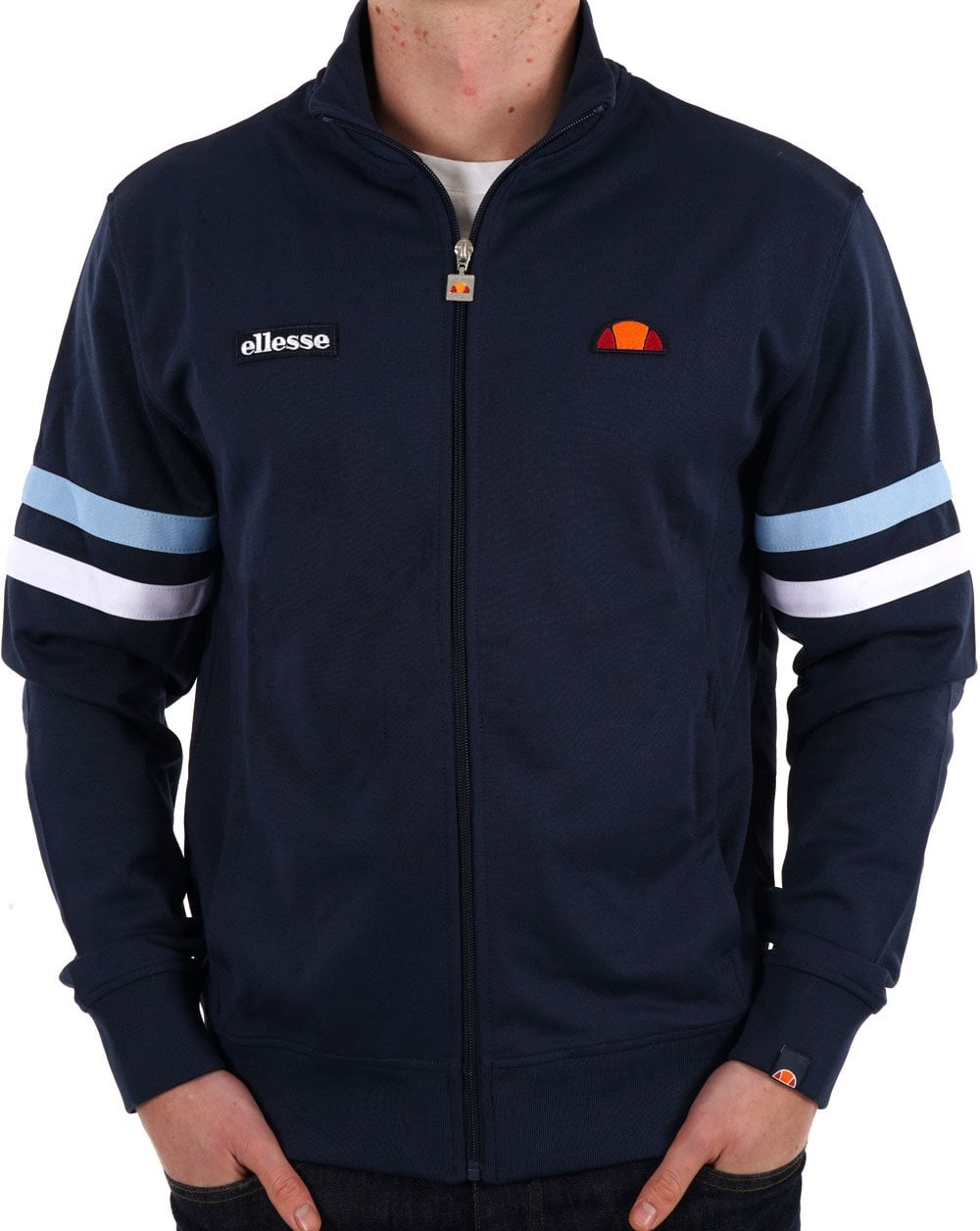 Ellesse Roma Trainingsjacke Marineblau/Hellblau/Weiß