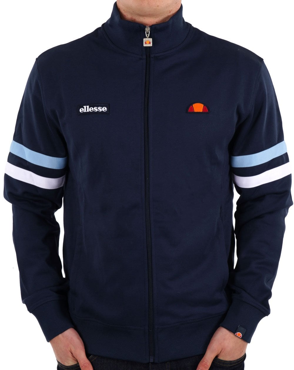 Ellesse Roma Trainingsjacke Marineblau/Hellblau/Weiß