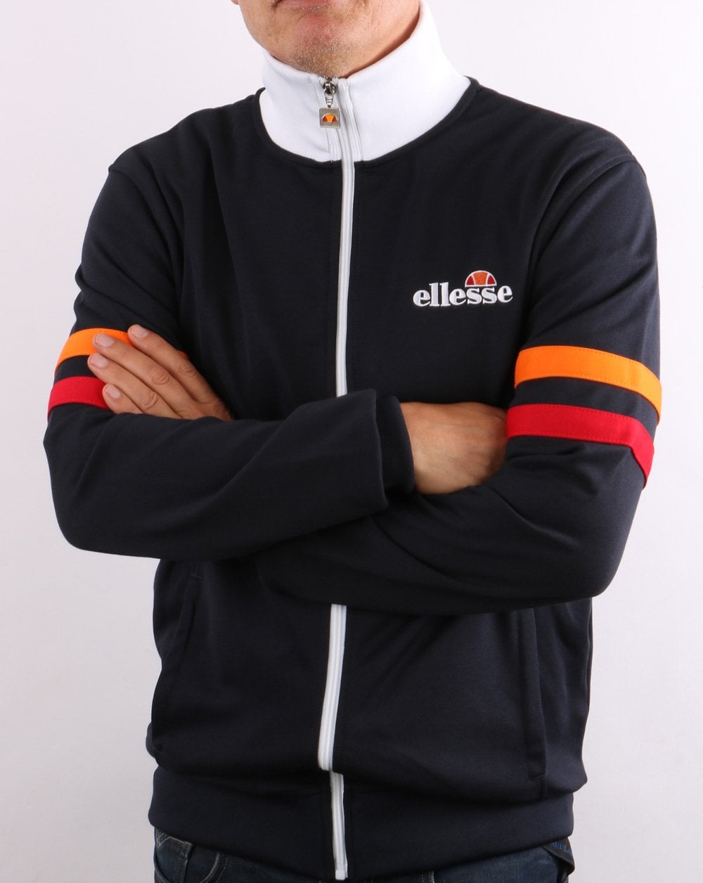 Ellesse Roma Trainingsjacke Marineblau/Orange/Rot