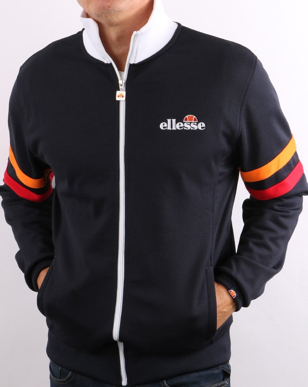 Ellesse Roma Trainingsjacke Marineblau/Orange/Rot