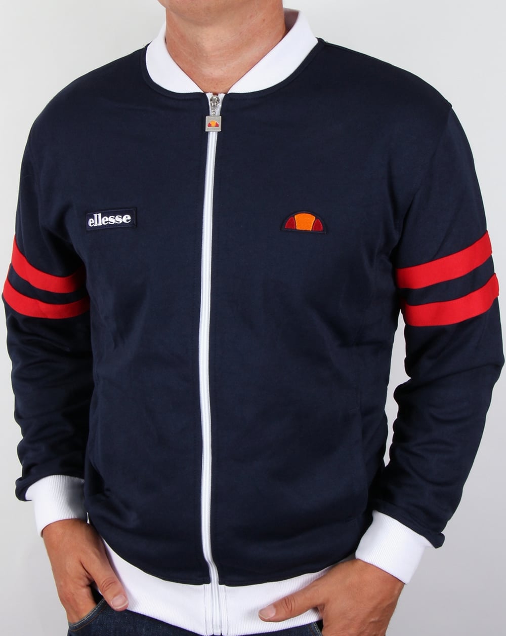 Ellesse Roma Track Top Navy white red