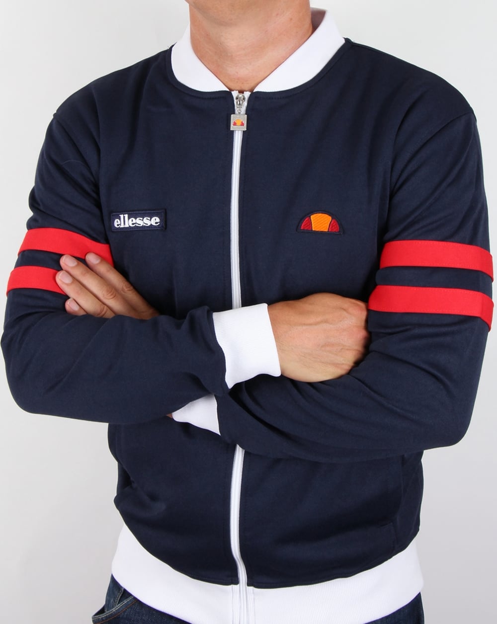 Ellesse Roma Track Top Navy white red