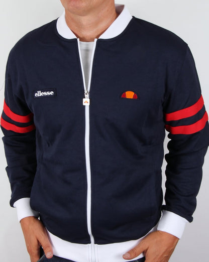 Ellesse Roma Trainingsjacke Marineblau Weiß Rot