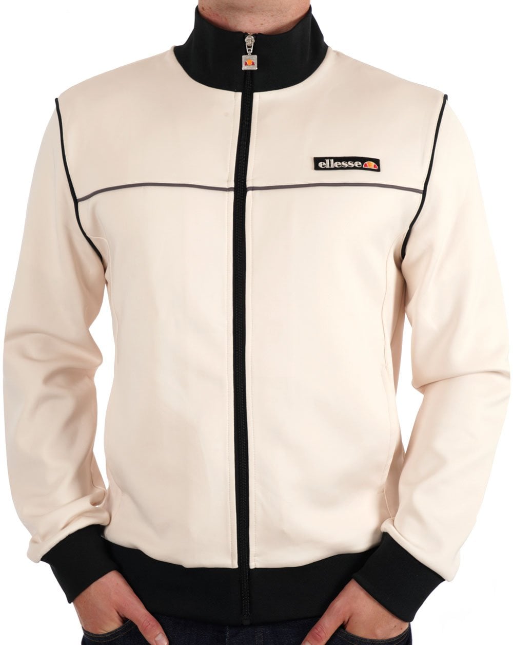 Ellesse – San Marino – Trainingsjacke in Off-White