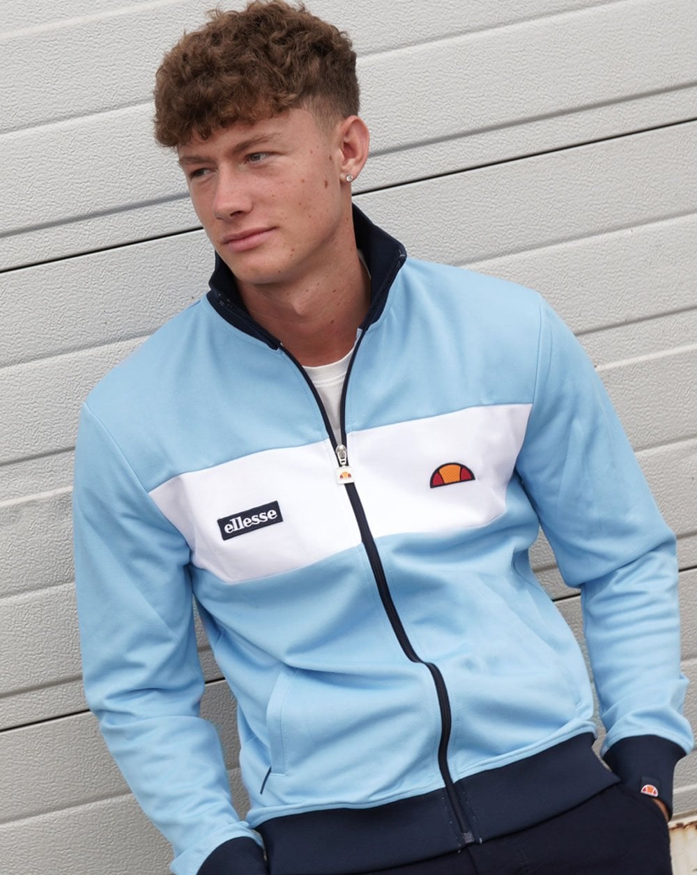 Ellesse Setra Trainingsjacke Himmelblau/Weiß