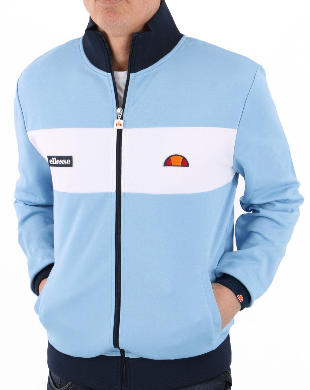 Ellesse Setra Trainingsjacke Himmelblau/Weiß