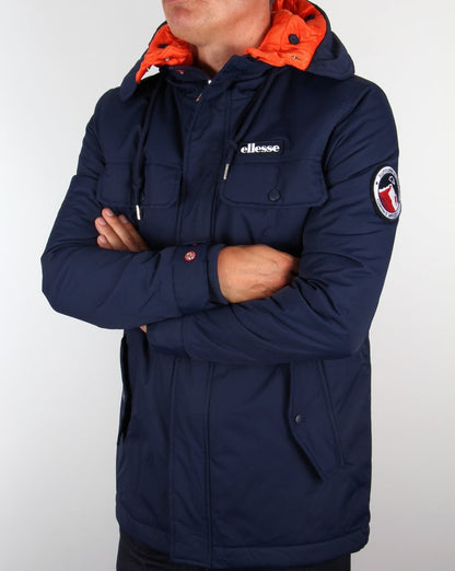 Ellesse – Skiparka-Jacke in Marineblau