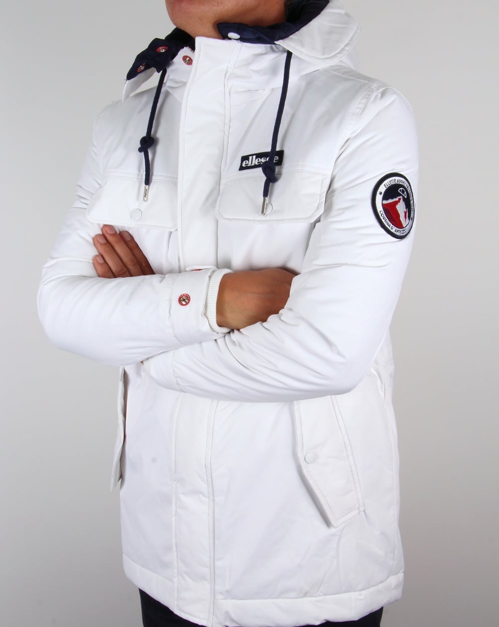 Ellesse – Parka-Jacke im Ski-Stil, Eisweiß