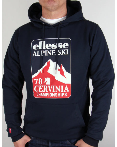 Ellesse Ski Sweat Hoody Navy Blue