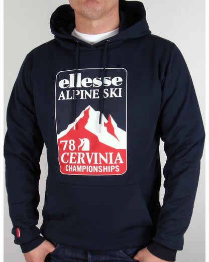 Ellesse – Ski-Sweat-Hoodie in Marineblau