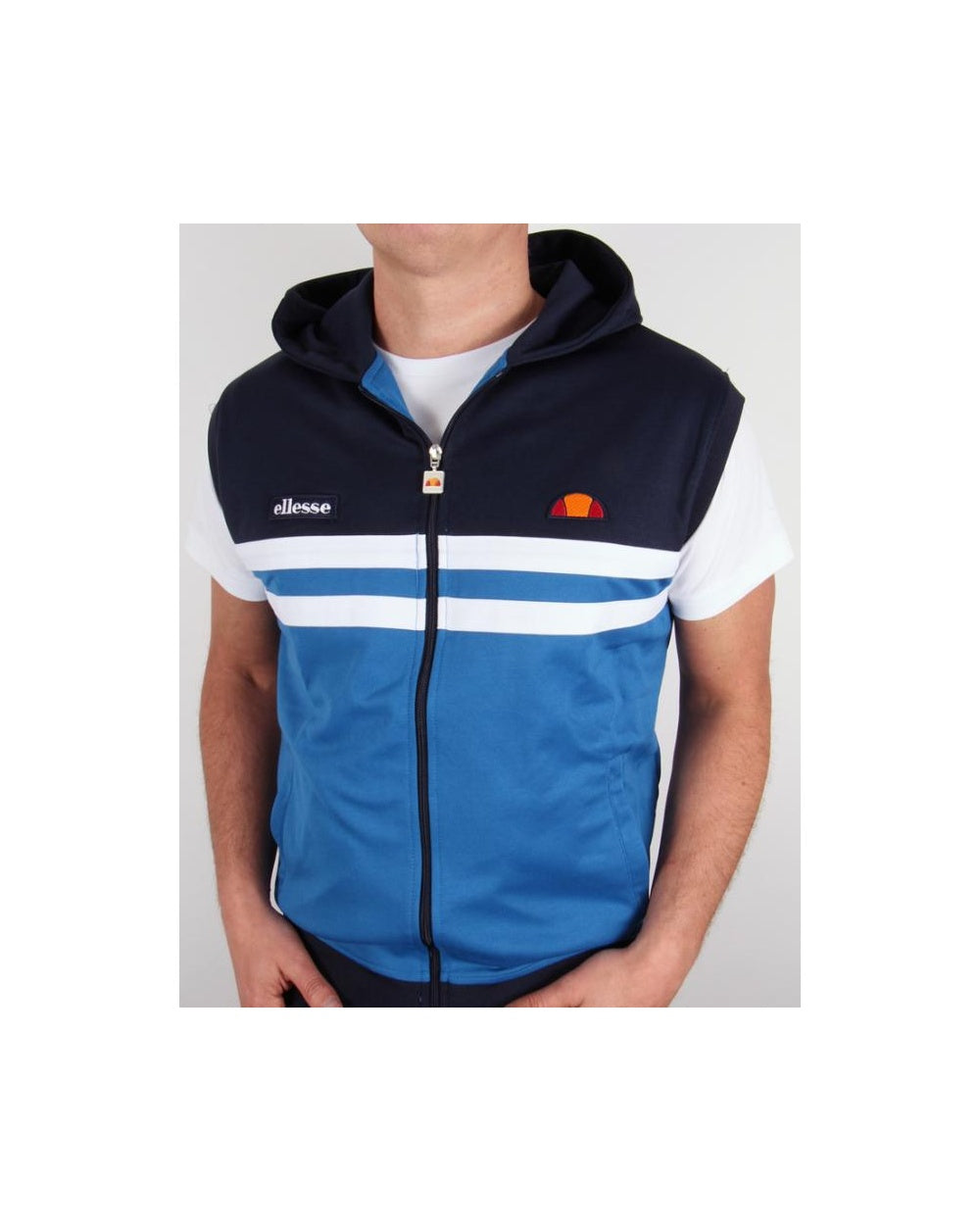 Ellesse – Ärmelloses Rimini-Oberteil mit Kapuze, Marineblau/Royalblau