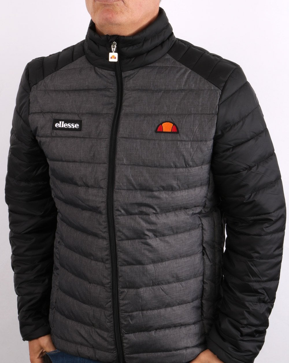 Ellesse – Tartaro – Wattierte Jacke in Dunkelgraumeliert