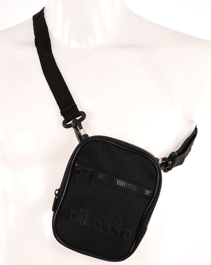 Ellesse – Templeton Mini-Tasche in Schwarz-Mono