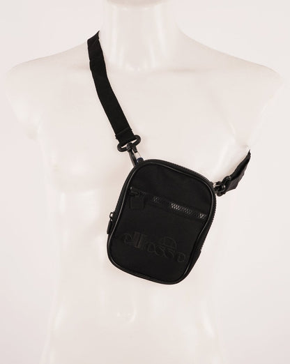 Ellesse – Templeton Mini-Tasche in Schwarz-Mono