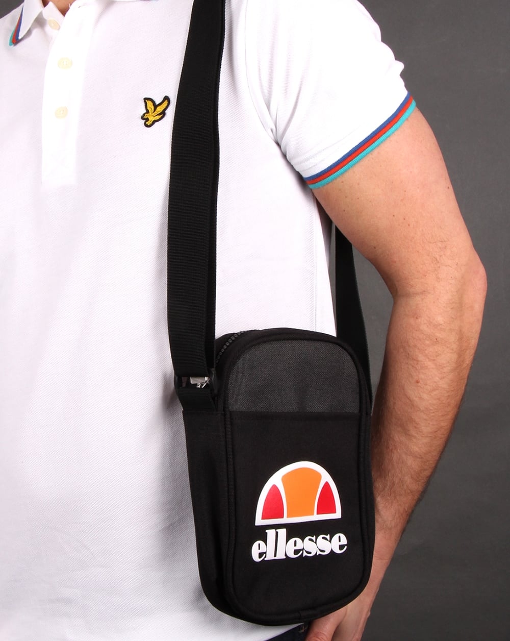 Ellesse – Temporale – Tasche für kleine Gegenstände, Schwarz/Schwarz meliert