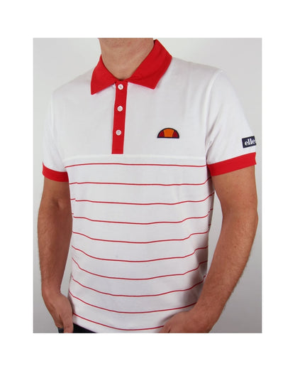 Ellesse Torre Premium Poloshirt Weiß/Rot