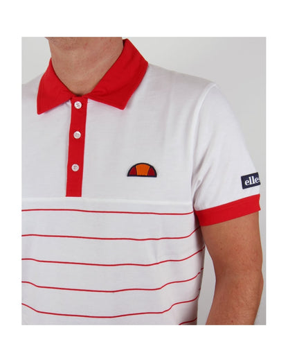 Ellesse Torre Premium Poloshirt Weiß/Rot