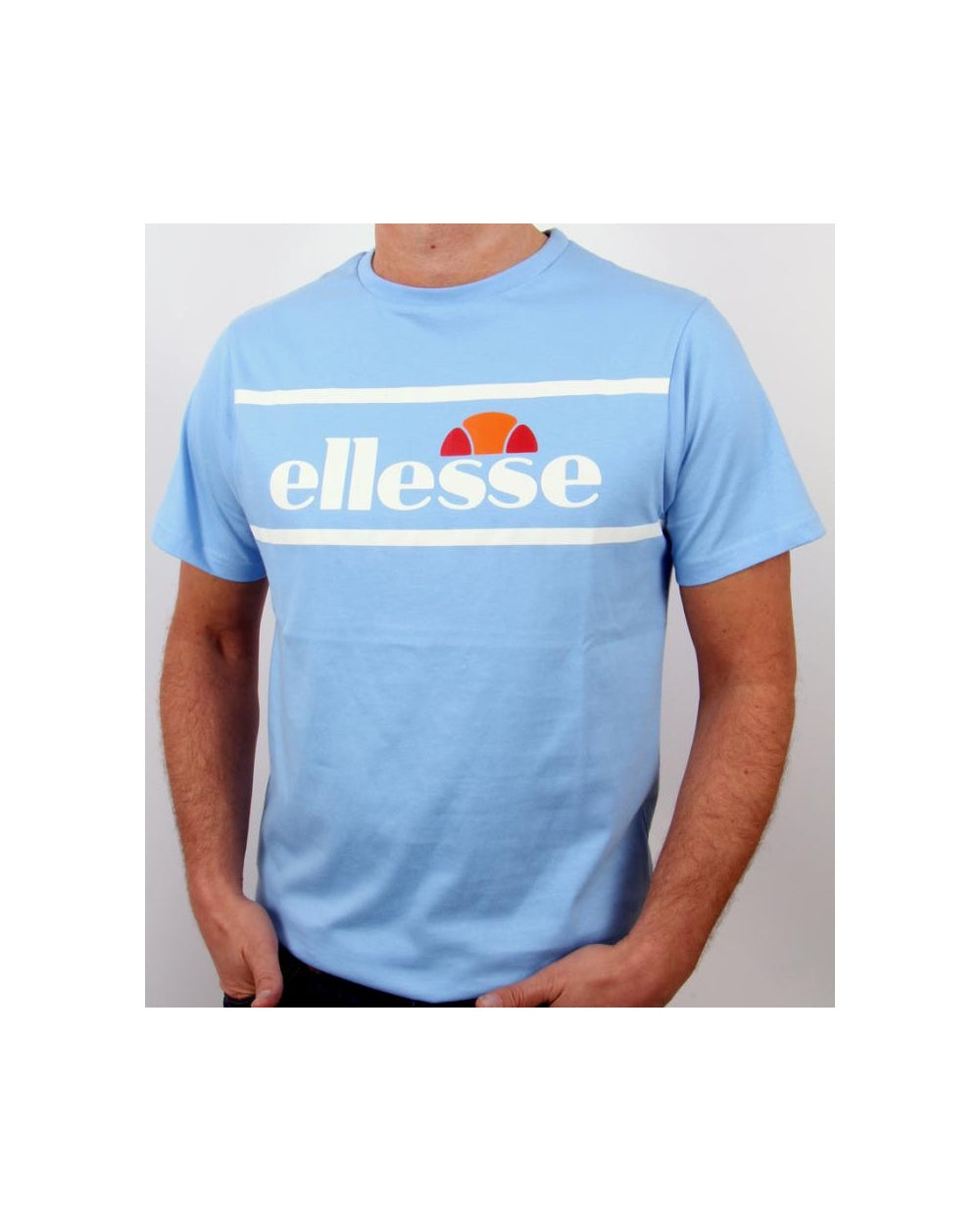 Ellesse – Tramline Logo T-Shirt Himmelblau