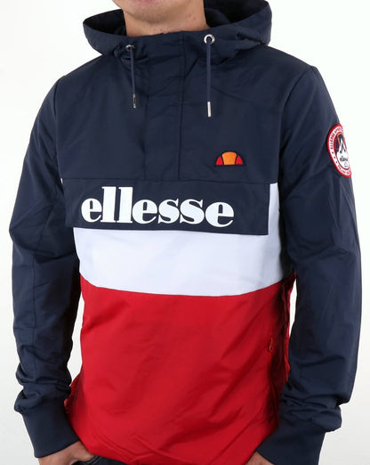 Ellesse Tri Color Overhead Jacke Marineblau-Weiß-Rot