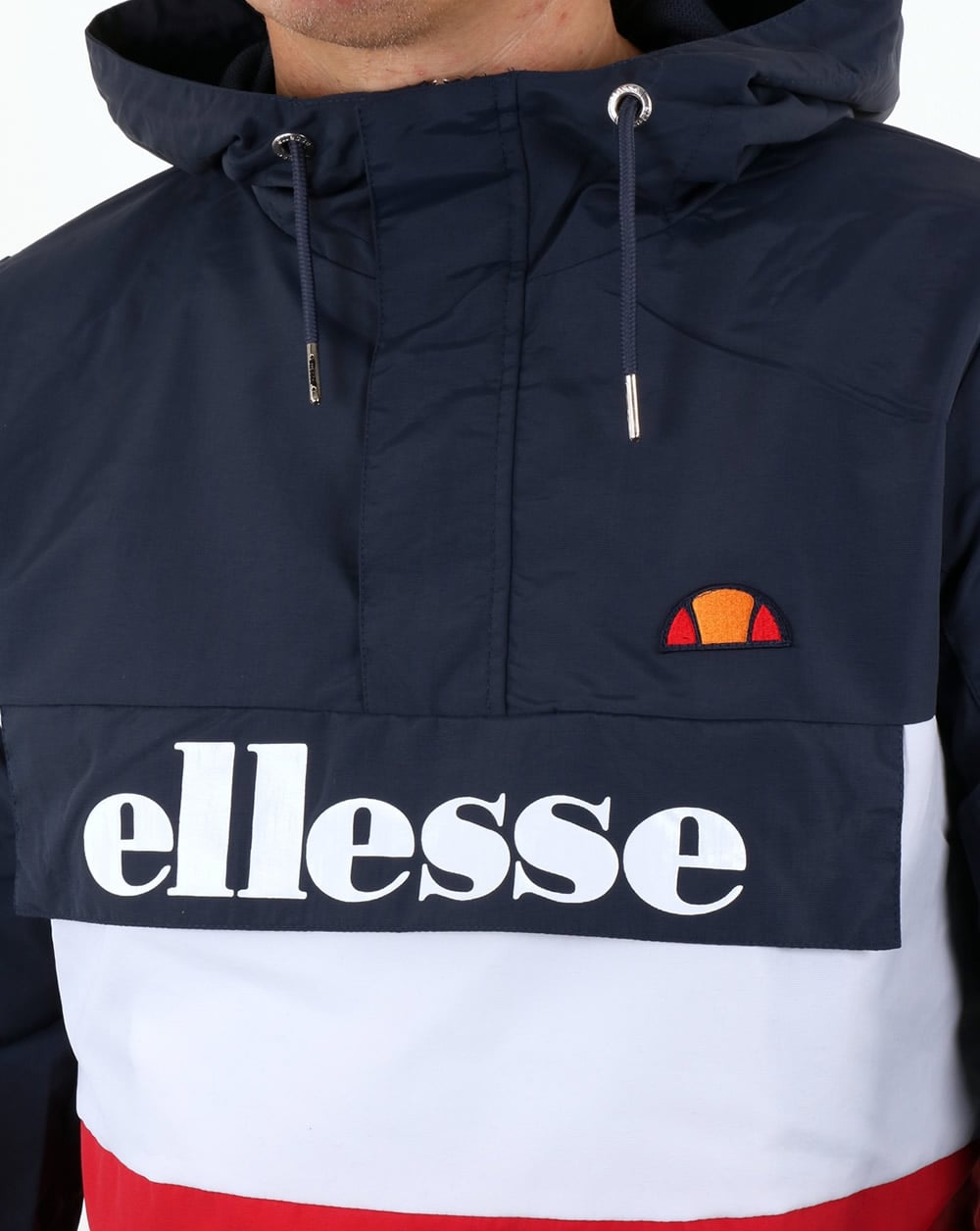 Ellesse Tri Color Overhead Jacke Marineblau-Weiß-Rot