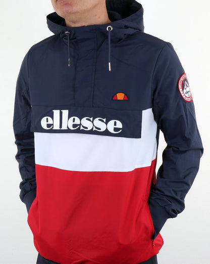 Ellesse Tri Color Overhead Jacke Marineblau-Weiß-Rot