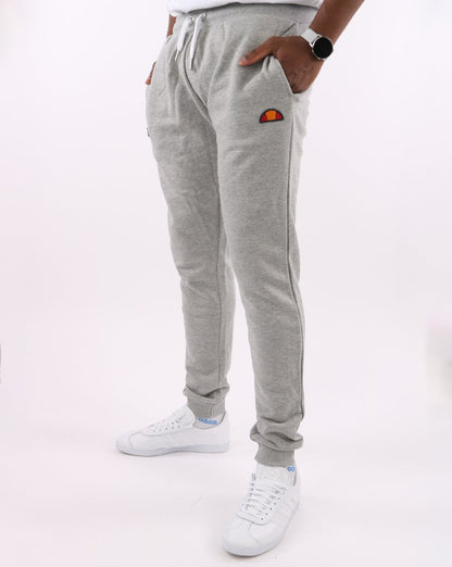 Ellesse – Jogginghose mit Twin Badge, Grau meliert
