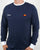 Ellesse Twin badge Long Sleeve Ringer T Shirt Navy