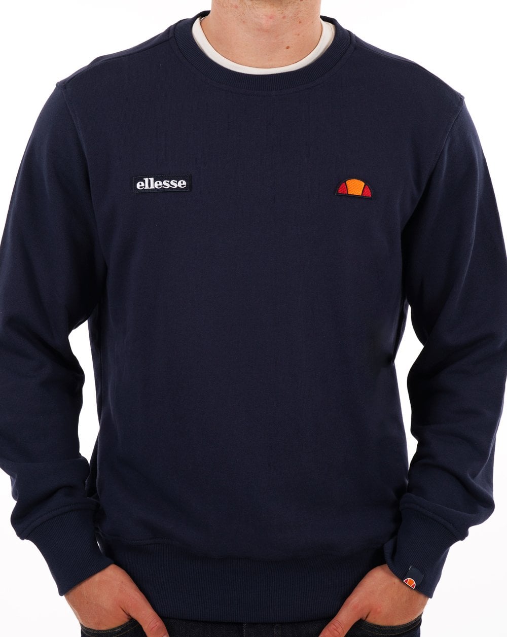 Ellesse Twin Badge Sweatshirt Navy