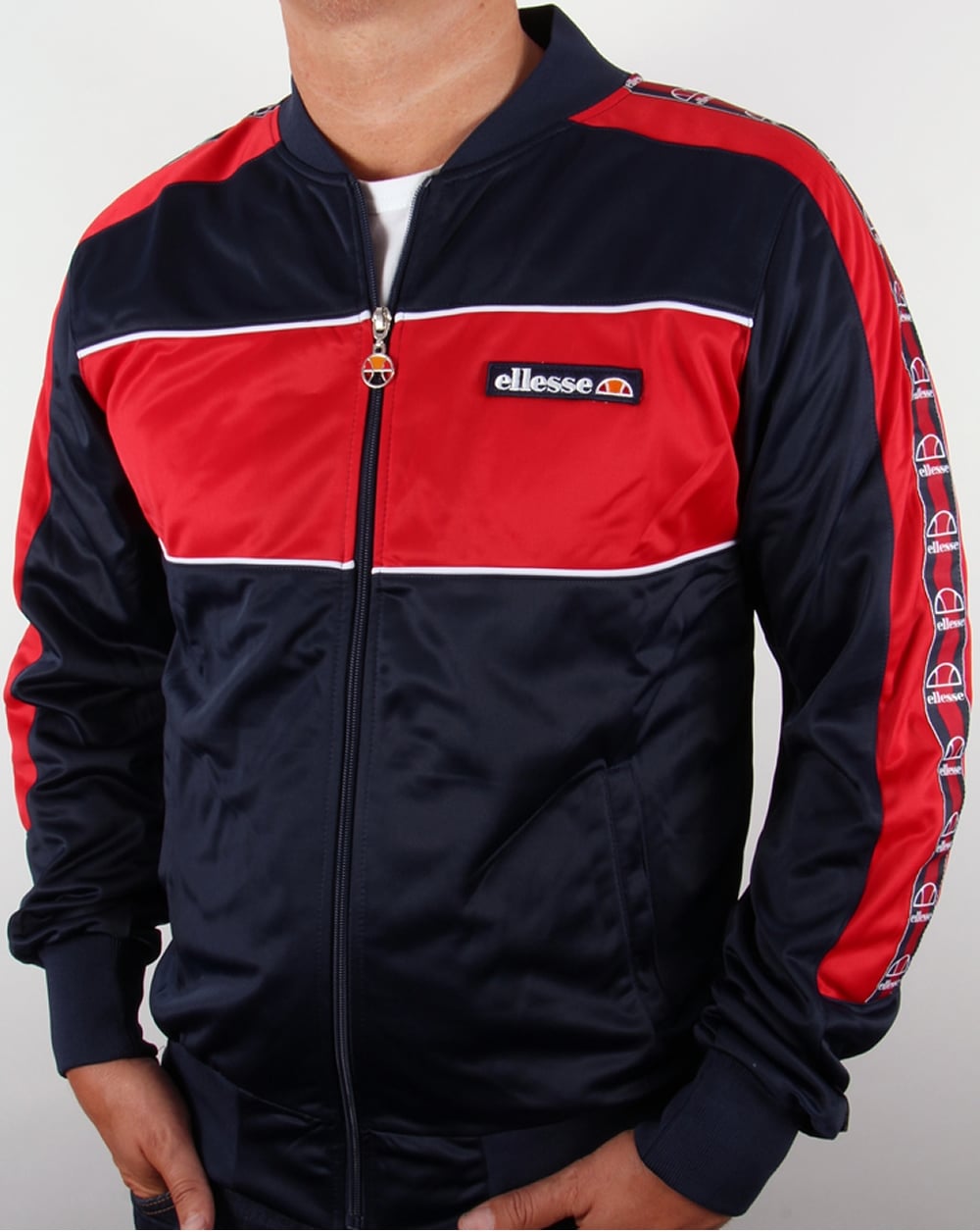 Ellesse – Veron Trainingsjacke – Marineblau/Rot 