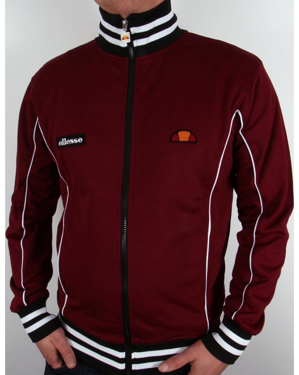 Ellesse Vilas Milan Track Top Burgund