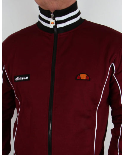 Ellesse Vilas Milan Track Top Burgund