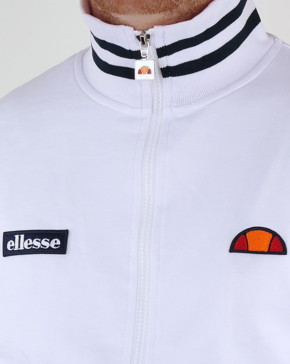 Ellesse Vilas Milan Trainingsjacke Weiß/Marineblau