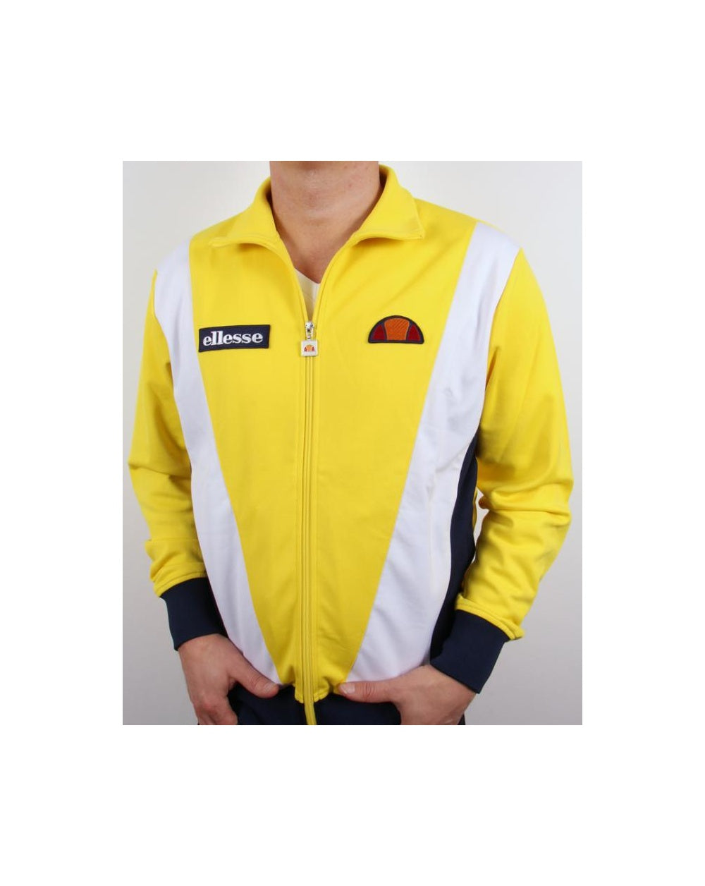 Ellesse Vilas Pro Trainingsjacke Gelb/Marineblau/Weiß 