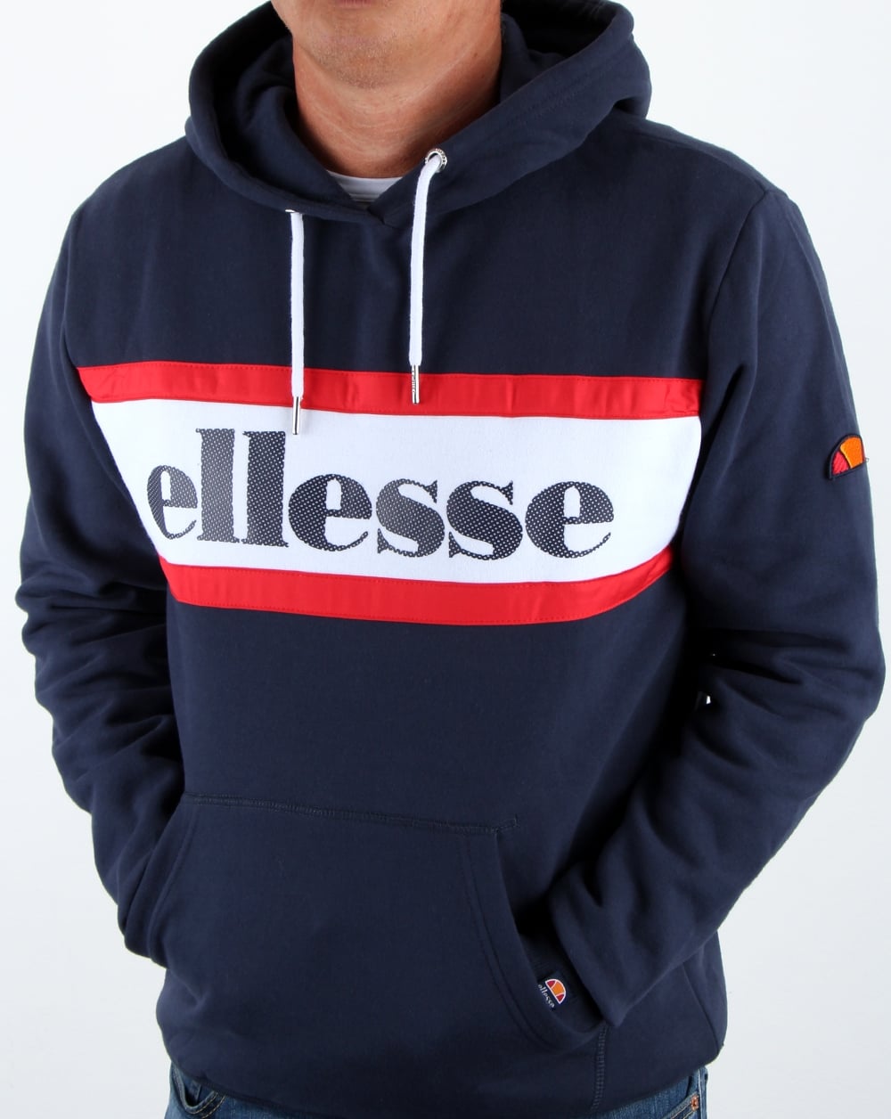 Ellesse – Kapuzenjacke mit Vintage-Logo, Marineblau