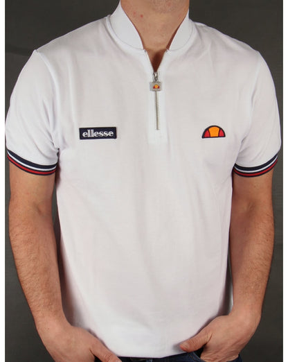Ellesse Vipiteno T-Shirt mit Reißverschluss Weiß