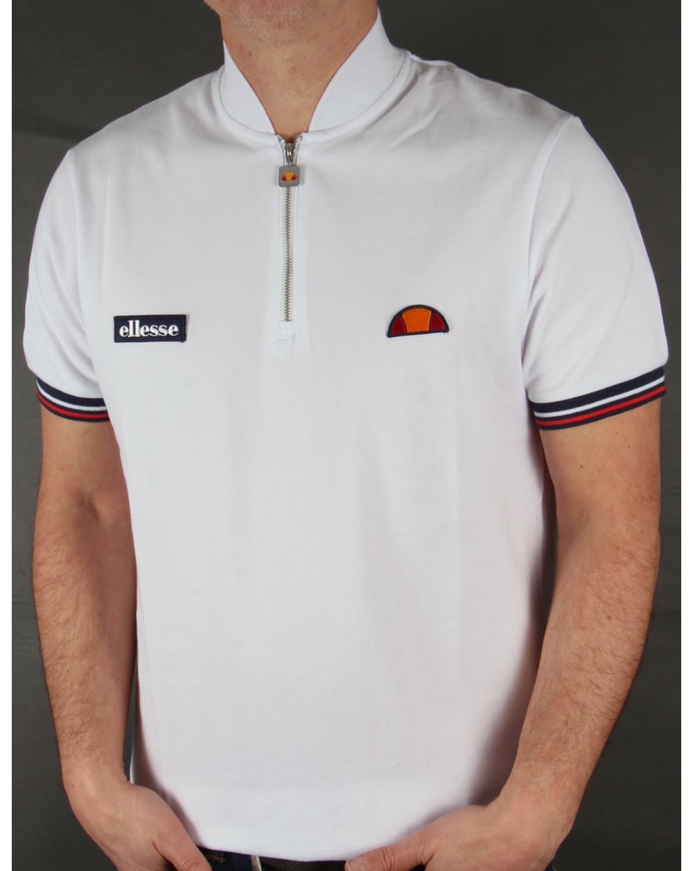 Ellesse Vipiteno T-Shirt mit Reißverschluss Weiß
