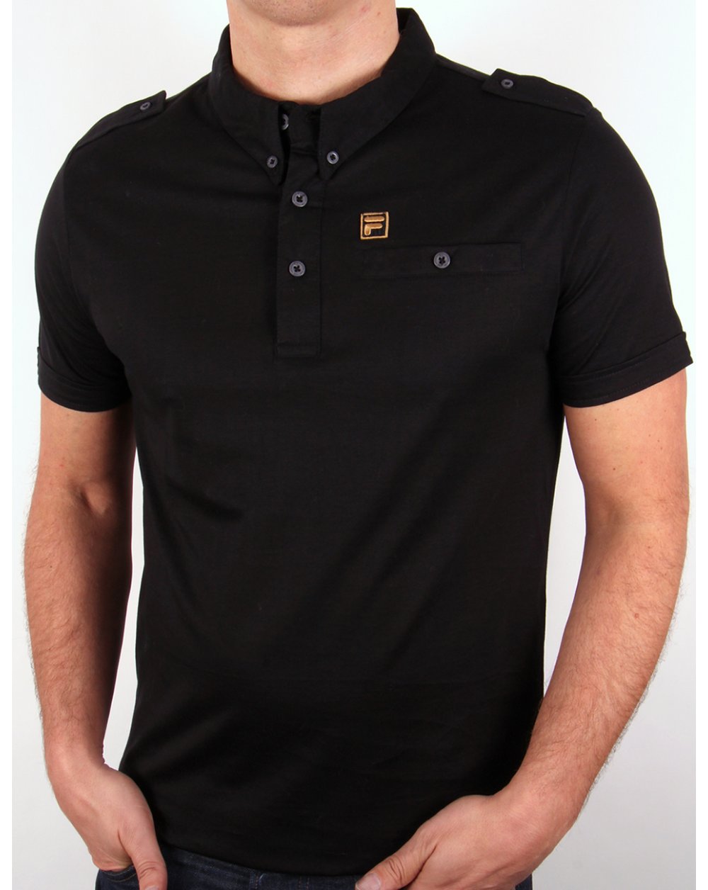 Fila Gold Balsini Poloshirt Schwarz