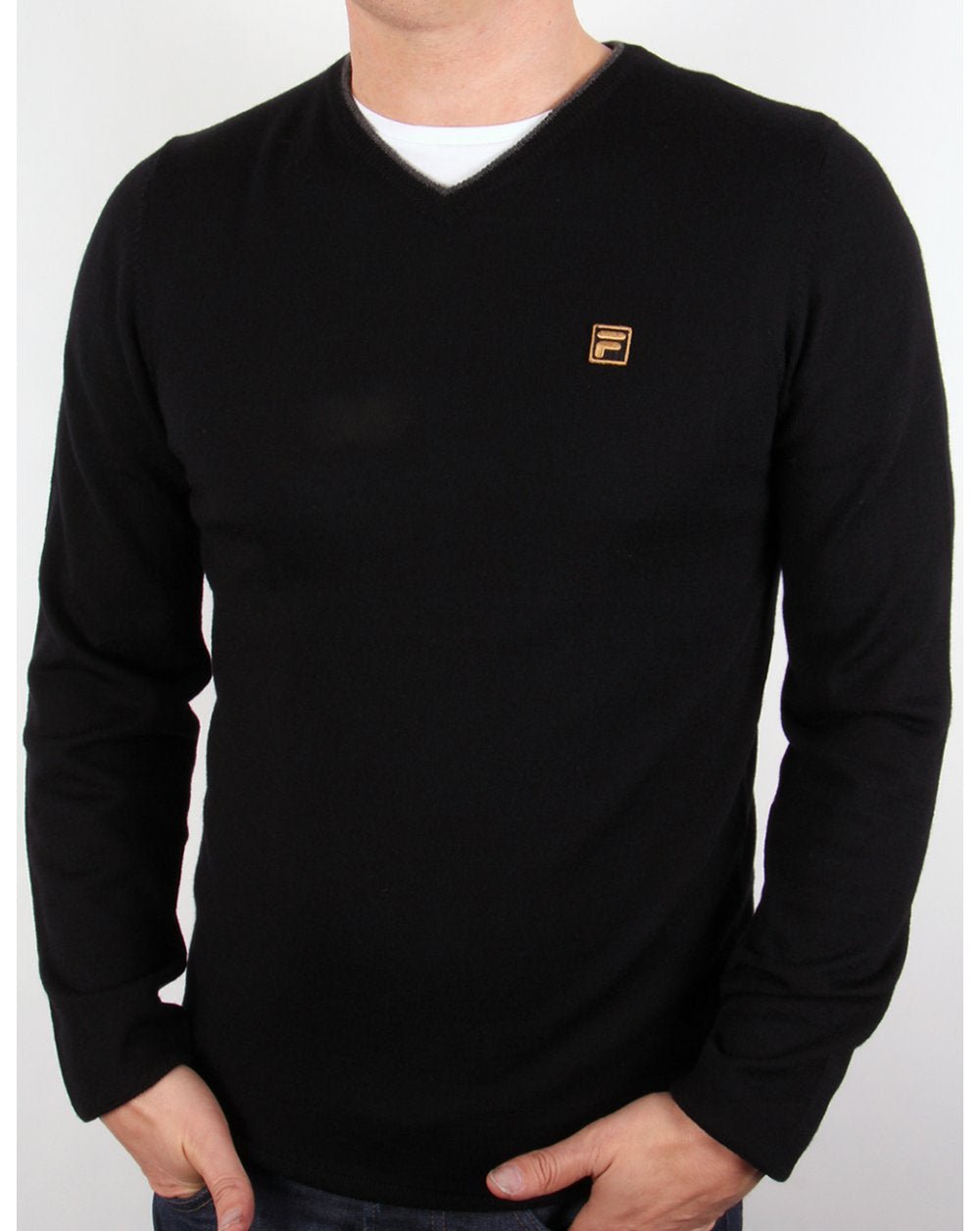 Fila Gold Bucci V-neck Jumper Black