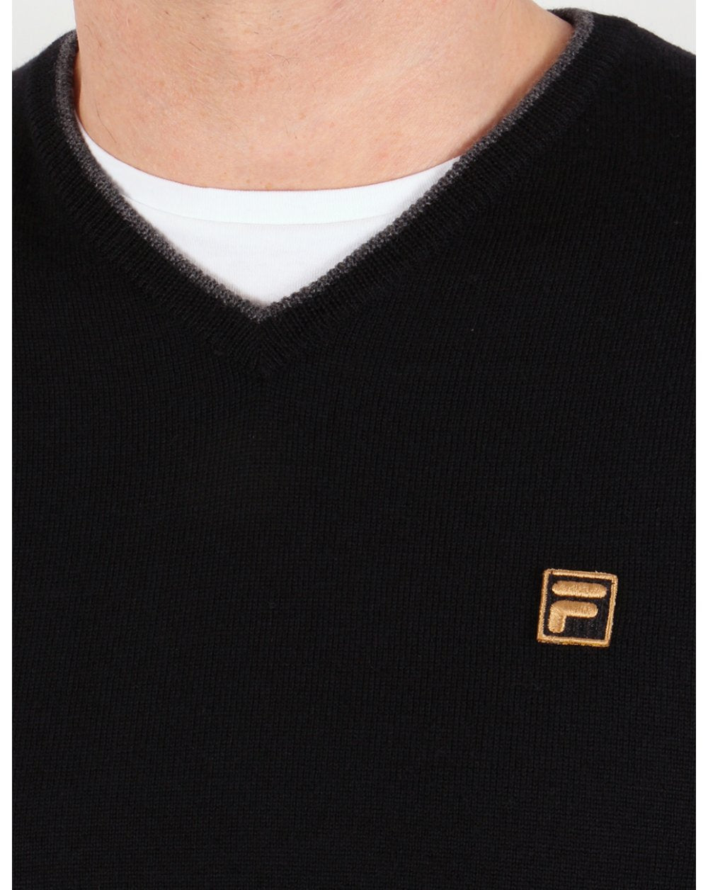 Fila Gold Bucci V-neck Jumper Black