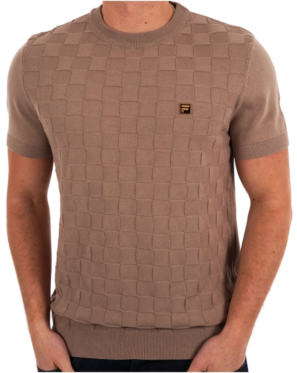 Fila Gold Campbell Square Knit Tee Mocha
