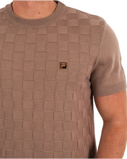 Fila Gold Campbell Square Knit Tee Mokka