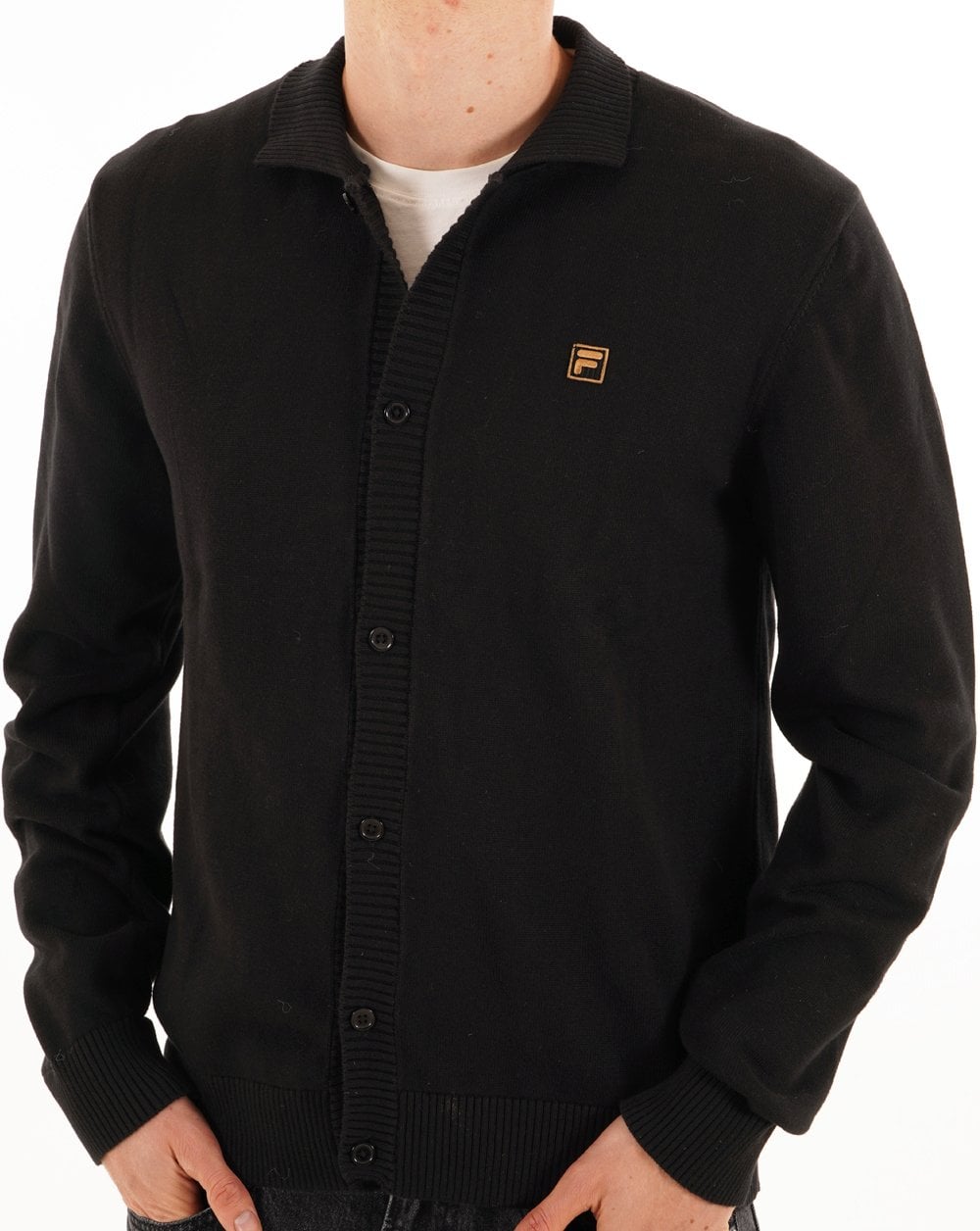 Fila Gold Gov Knitted Cardigan Black