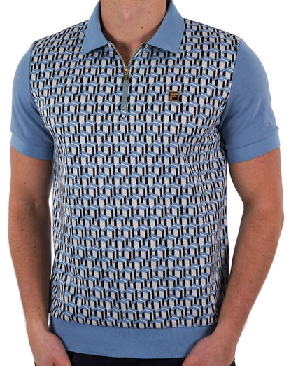 Fila Gold Jacquard Polo Denim Blau