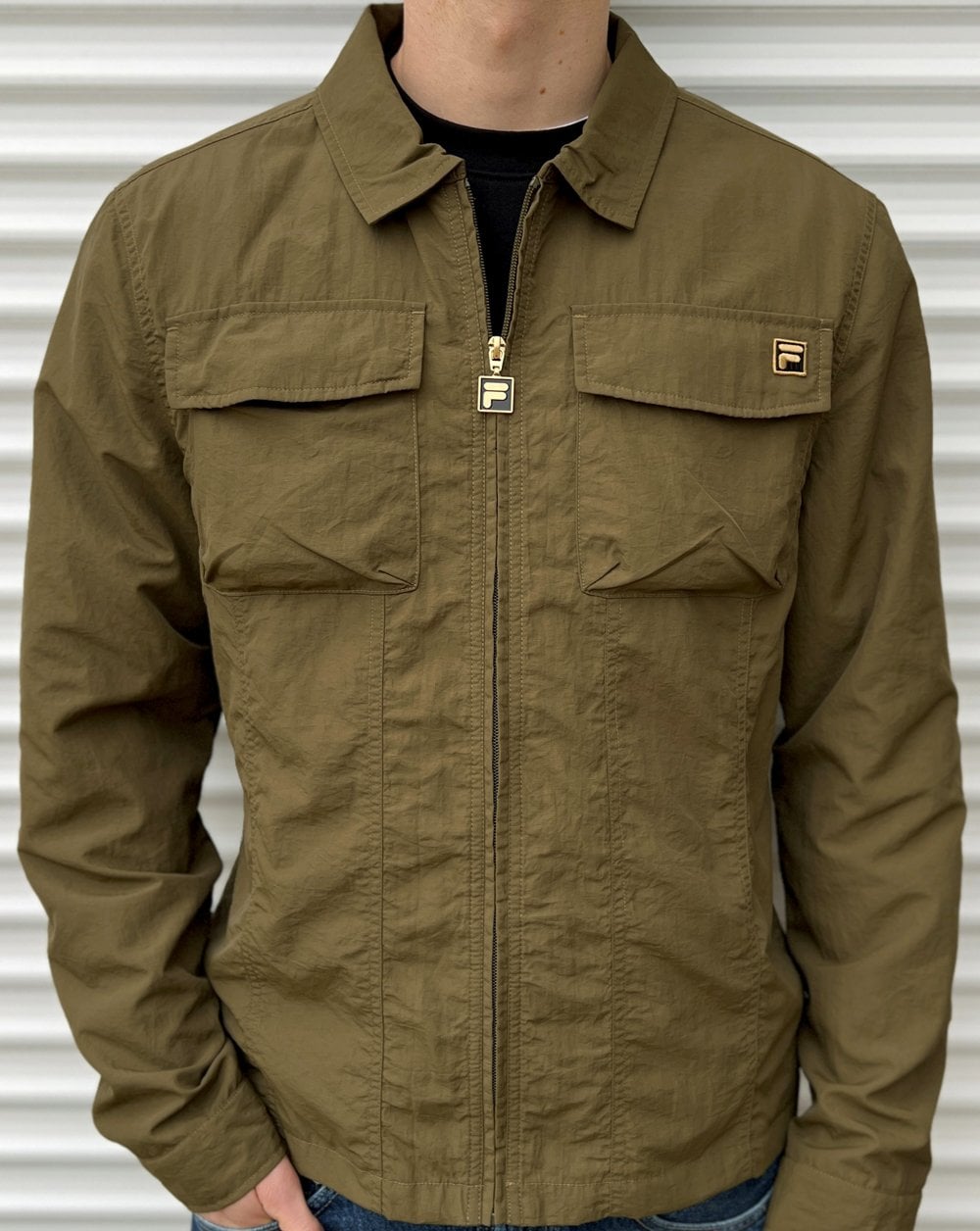 Fila Gold Kasa Over Shirt Dunkeloliv
