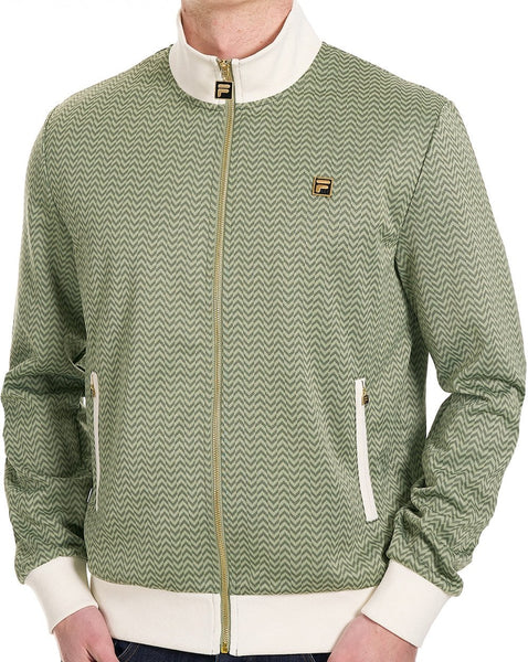 Fila Gold Mathers Herringbone Track Top Light Green/Off White