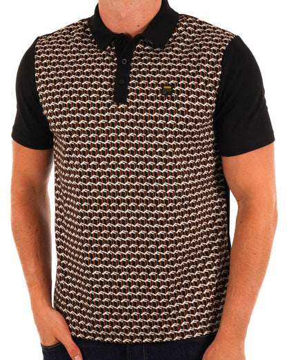 Fila Gold Monogram Poloshirt Schwarz